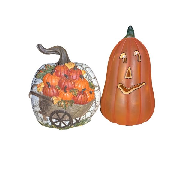 Fall Harvest/ Halloween Jack-O-Lantern Pumpkin Tabletop Decor - Picture 1 of 8